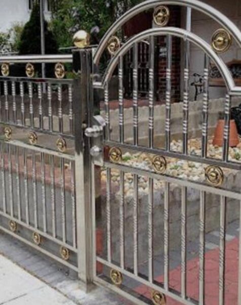 Stainless steel door and fence1